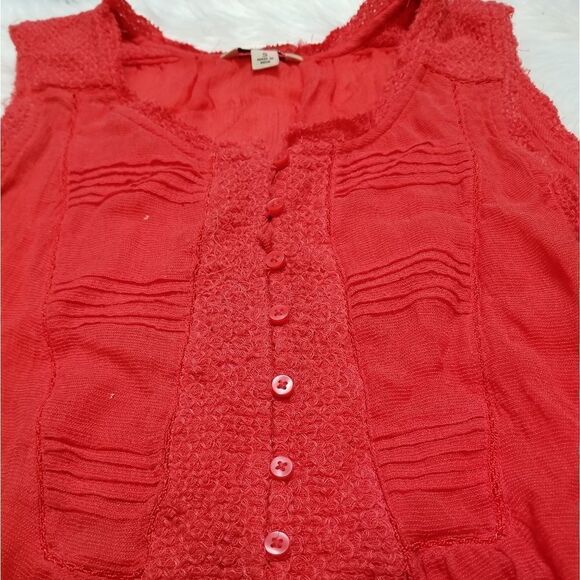 Lucky brand sleeveless peach color blouse - Picture 3 of 5